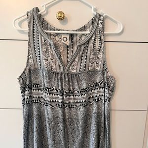 Anthropologie black and white patterned blouse
